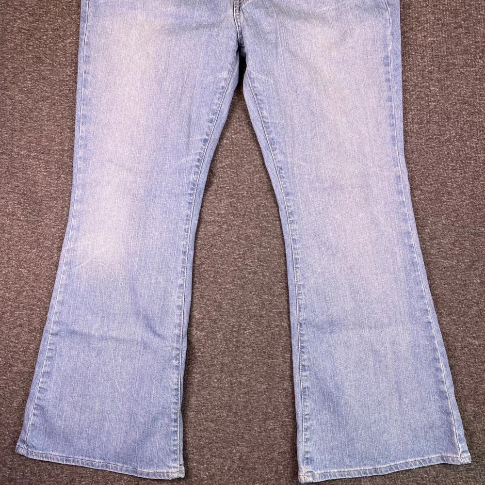 Aeropostale Flare Jeans Womens 13/14S Light Wash Low-Rise Stretch Y2K Fit35x30.5